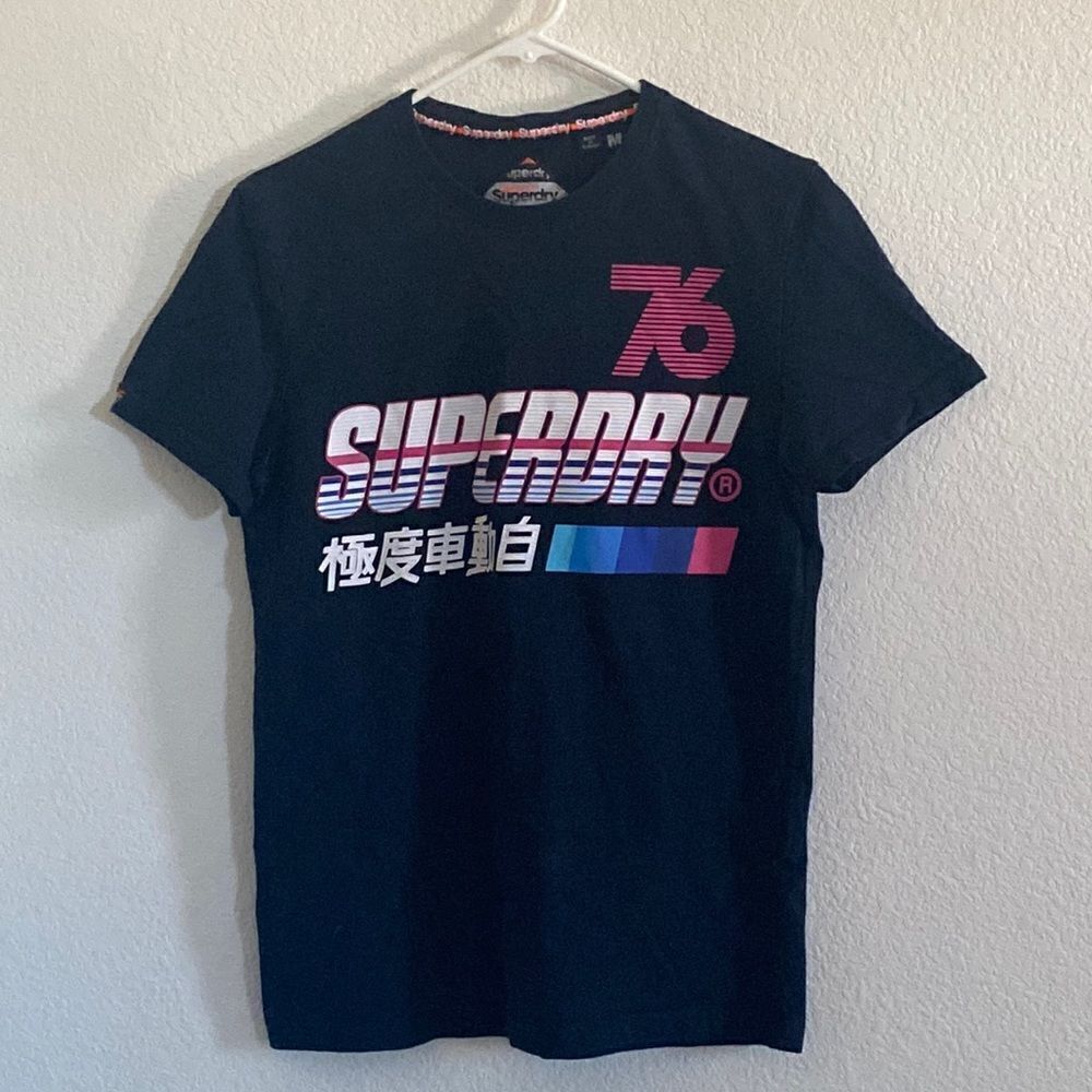 SUPERDRY Black 100% Thick Cotton T Shirt Size M